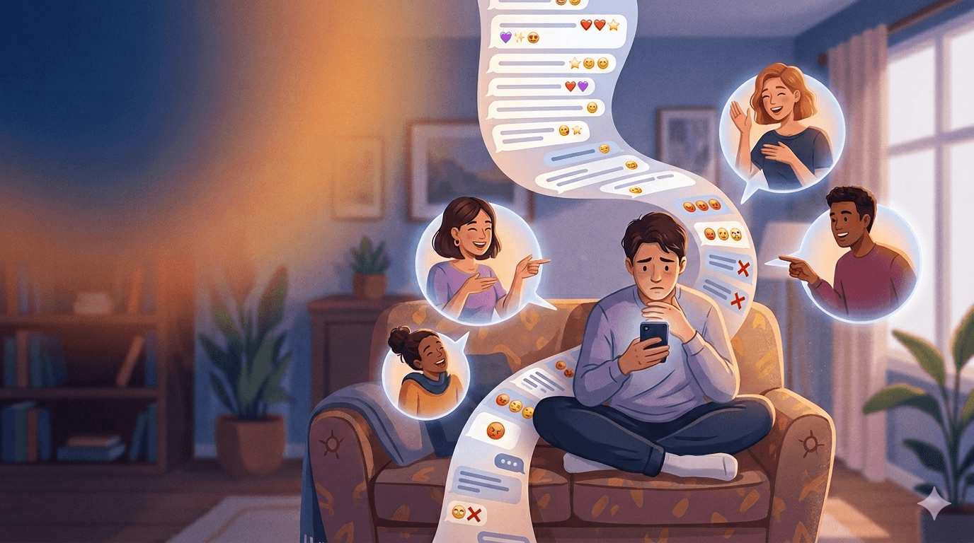 You can literally feel when a group chat stops being your safe space anymore