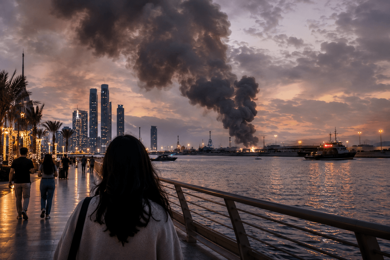I saw the smoke from the sea today… and honestly it didn’t feel real