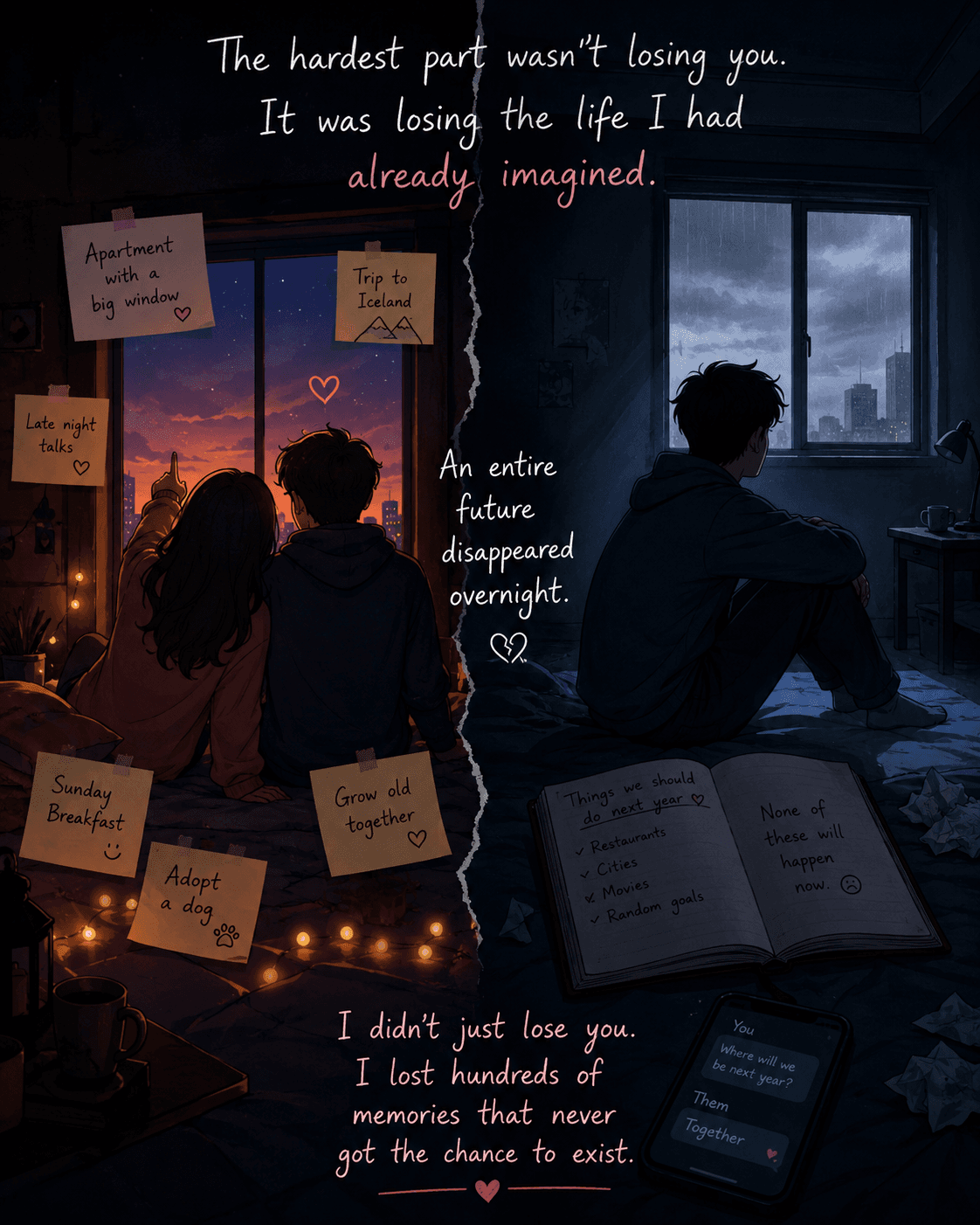 The hardest part wasn’t losing you. It was losing the life I had already imagined.