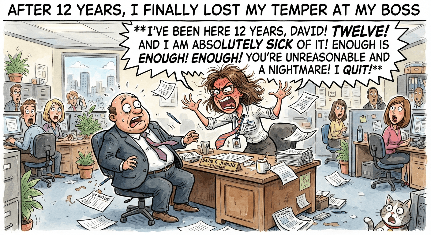 After 12 Years, I Finally Lost My Temper at My Boss